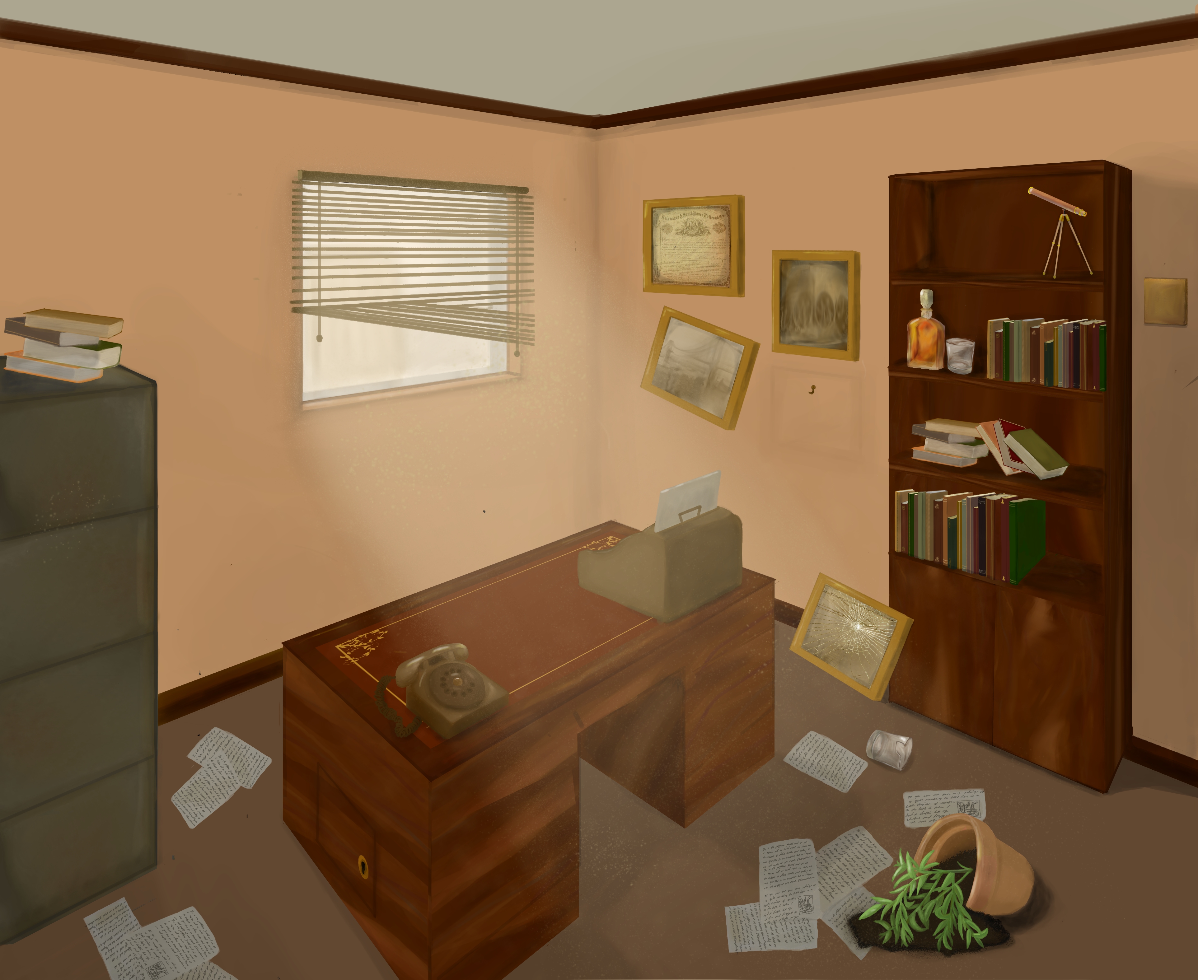 The Professor's Office - a location in 'The Kidnapped Professor' puzzle game